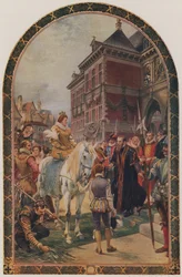 Eröffnung der ersten Royal Exchange durch Königin Elizabeth I., London, 23. Januar 1571